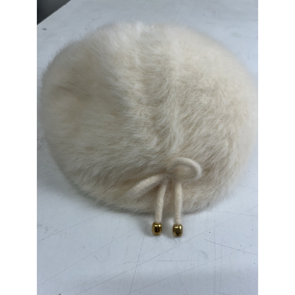 Vintage Kangol Design Furora Jacqueline England Hat Ivory Angora One Size Womens